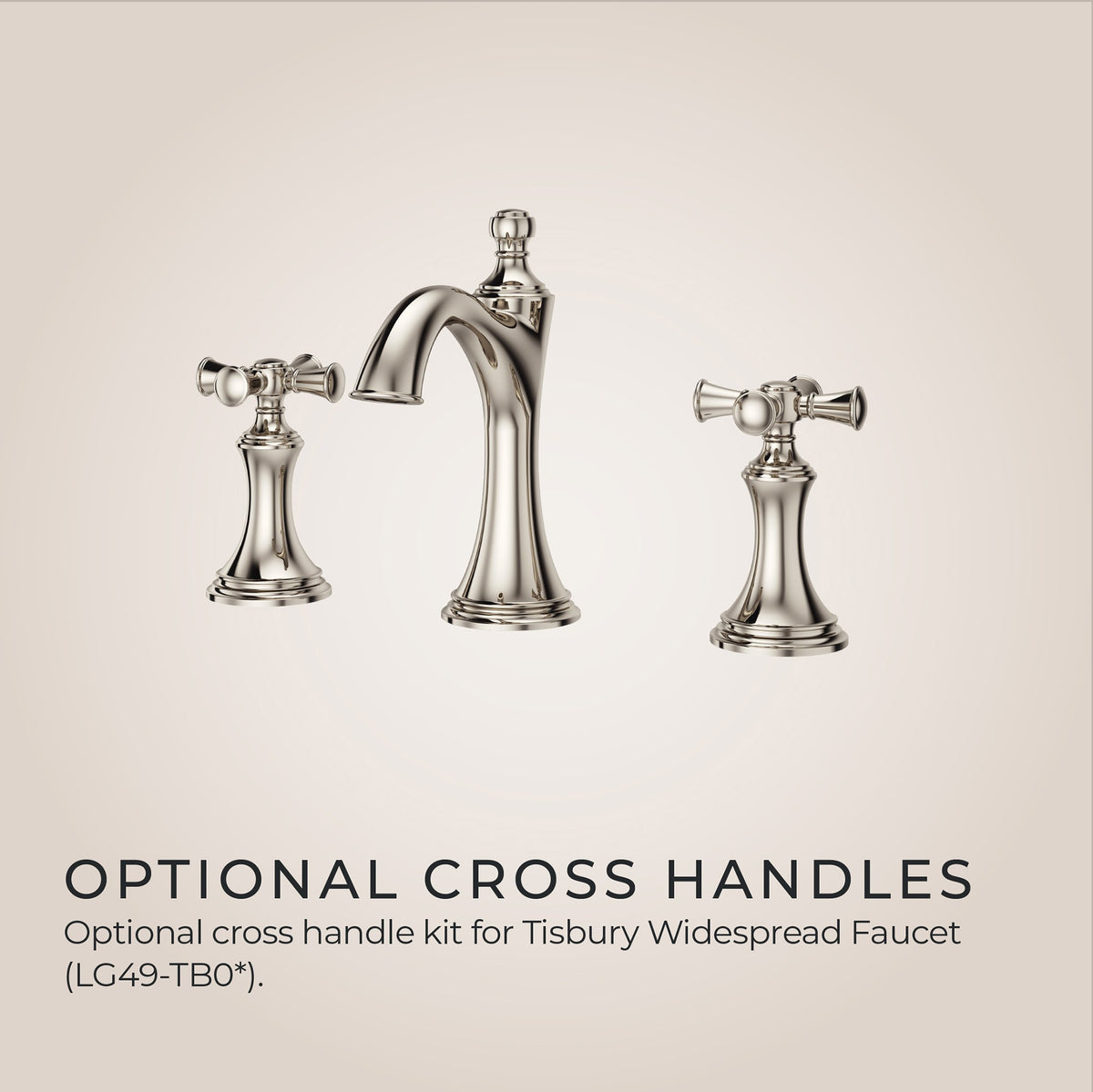 Pfister Tisbury Cross Handle Kit HHL-049TB in Polished Nickel - view 3
