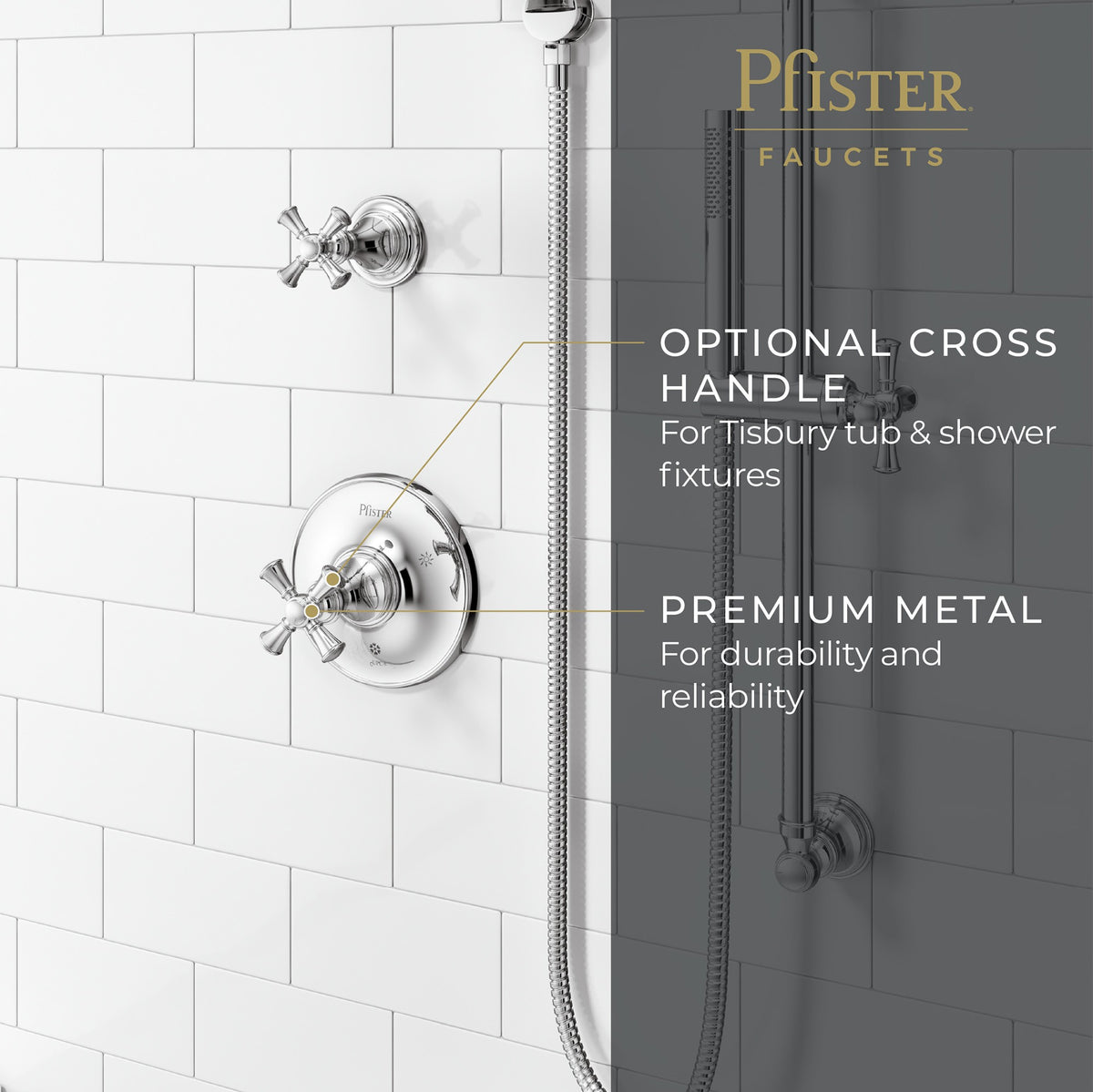 Pfister HHL-089TBC Polished Chrome - detail 1