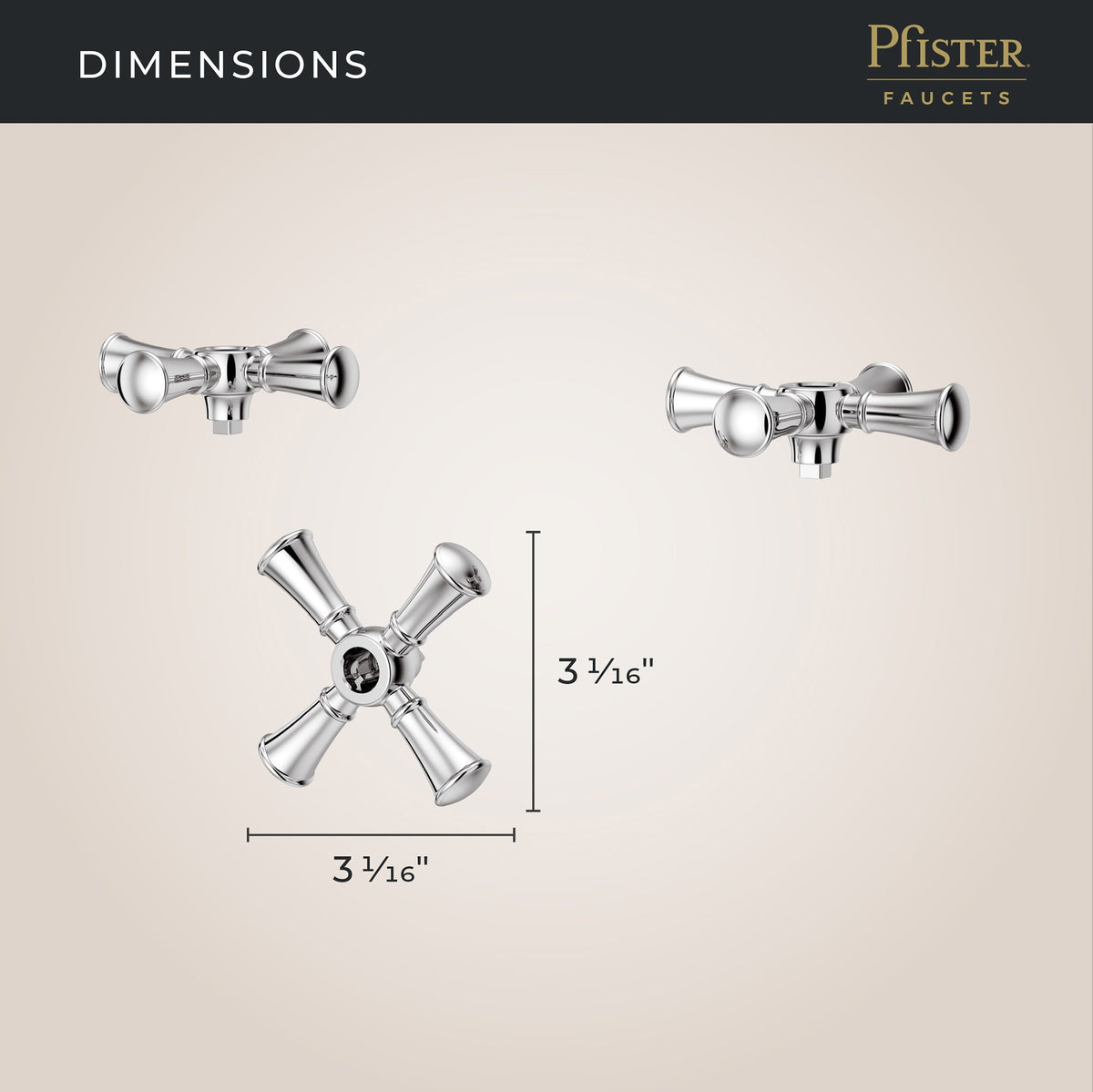 Pfister HHL-LG6-TBC Polished Chrome - detail 1