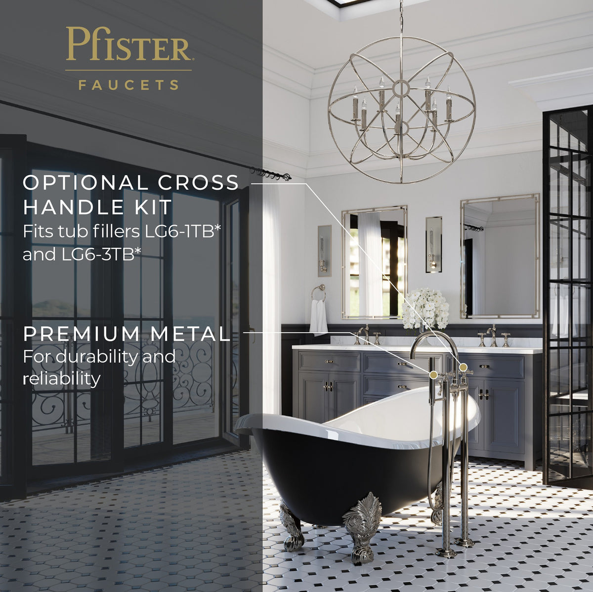 Pfister HHL-LG6-TBD Polished Nickel - detail 4