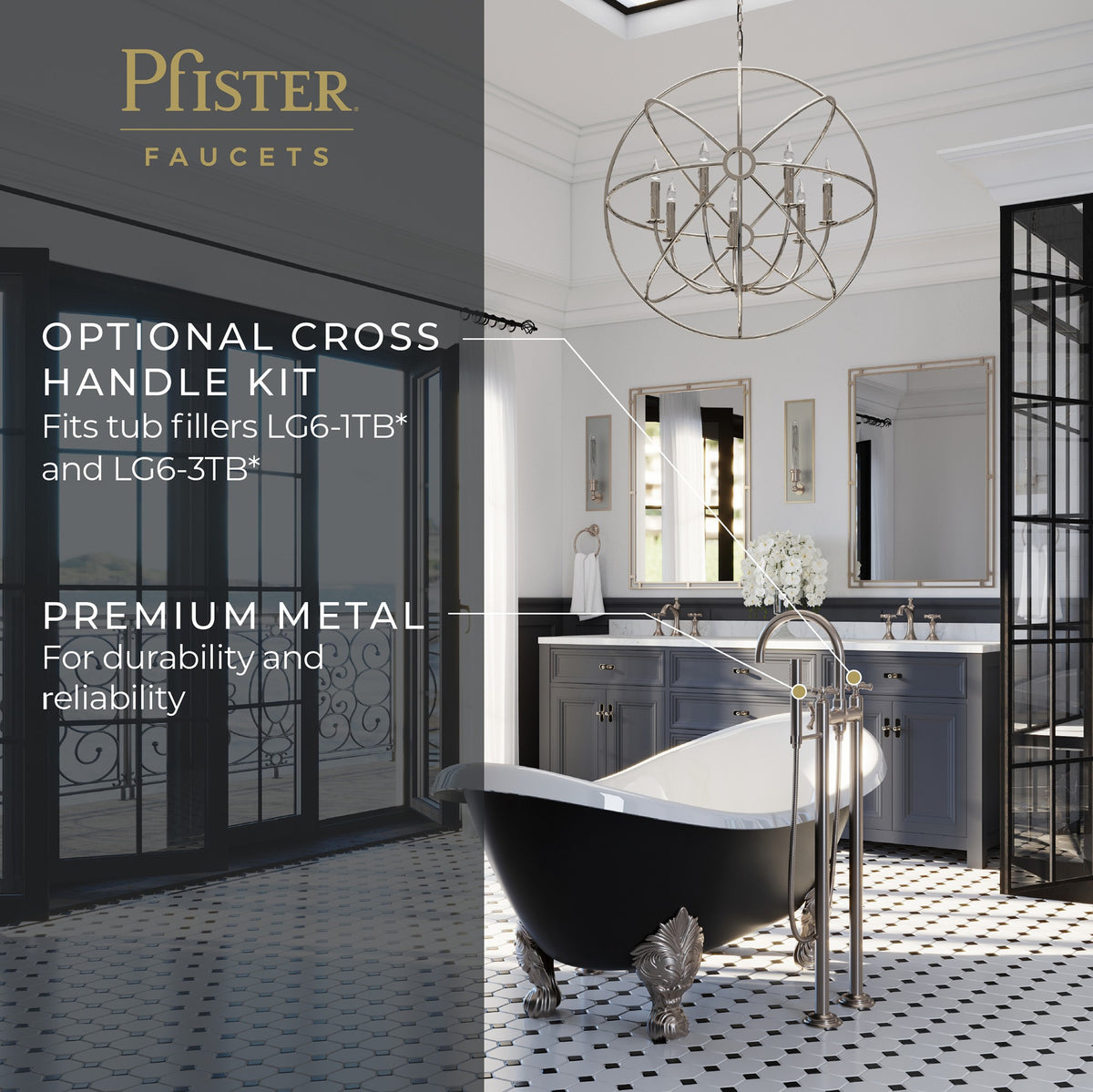 Pfister HHL-LG6-TBK Brushed Nickel - detail 1