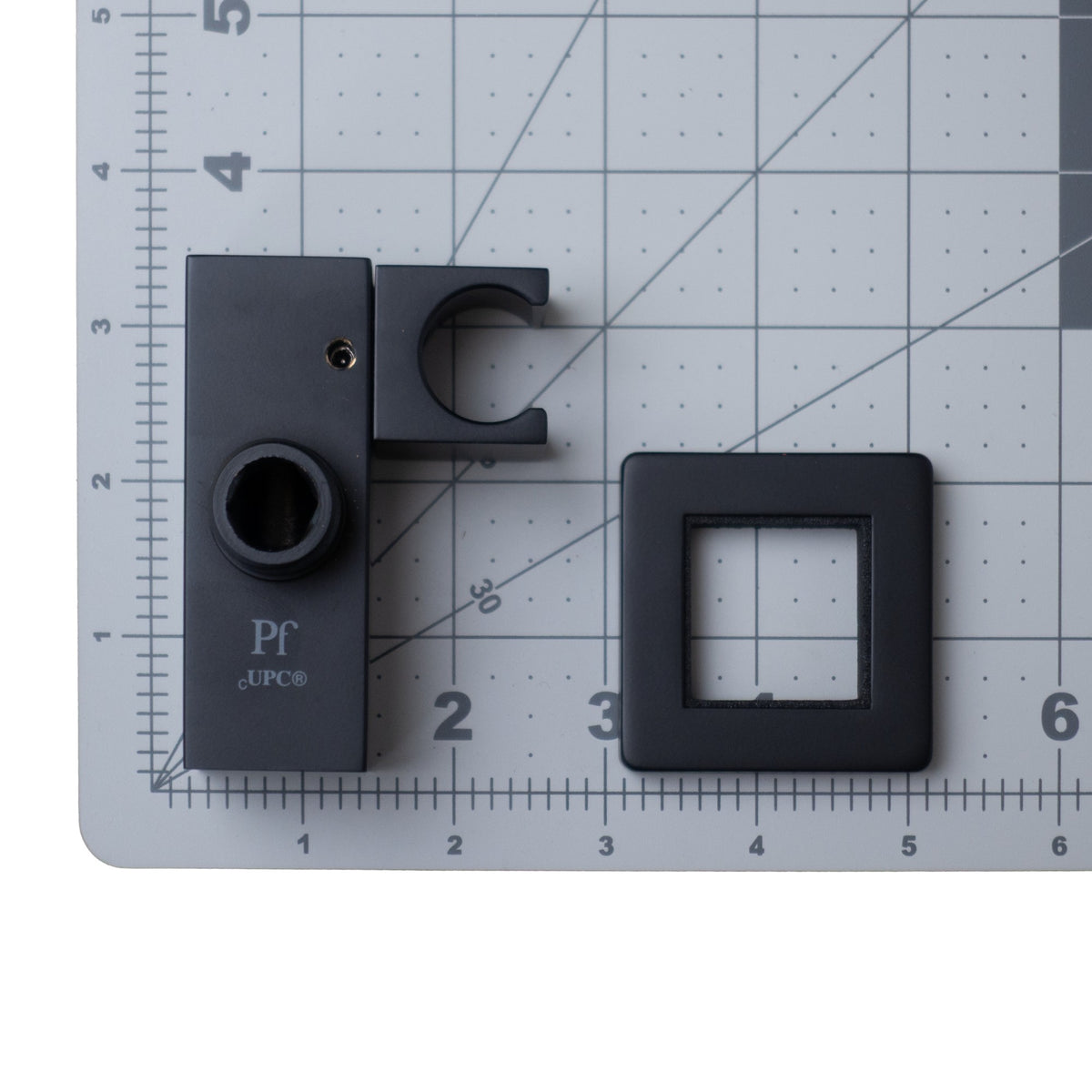 Pfister Modern Square 2-Piece Handshower Holder Kit in Matte Black - view 2