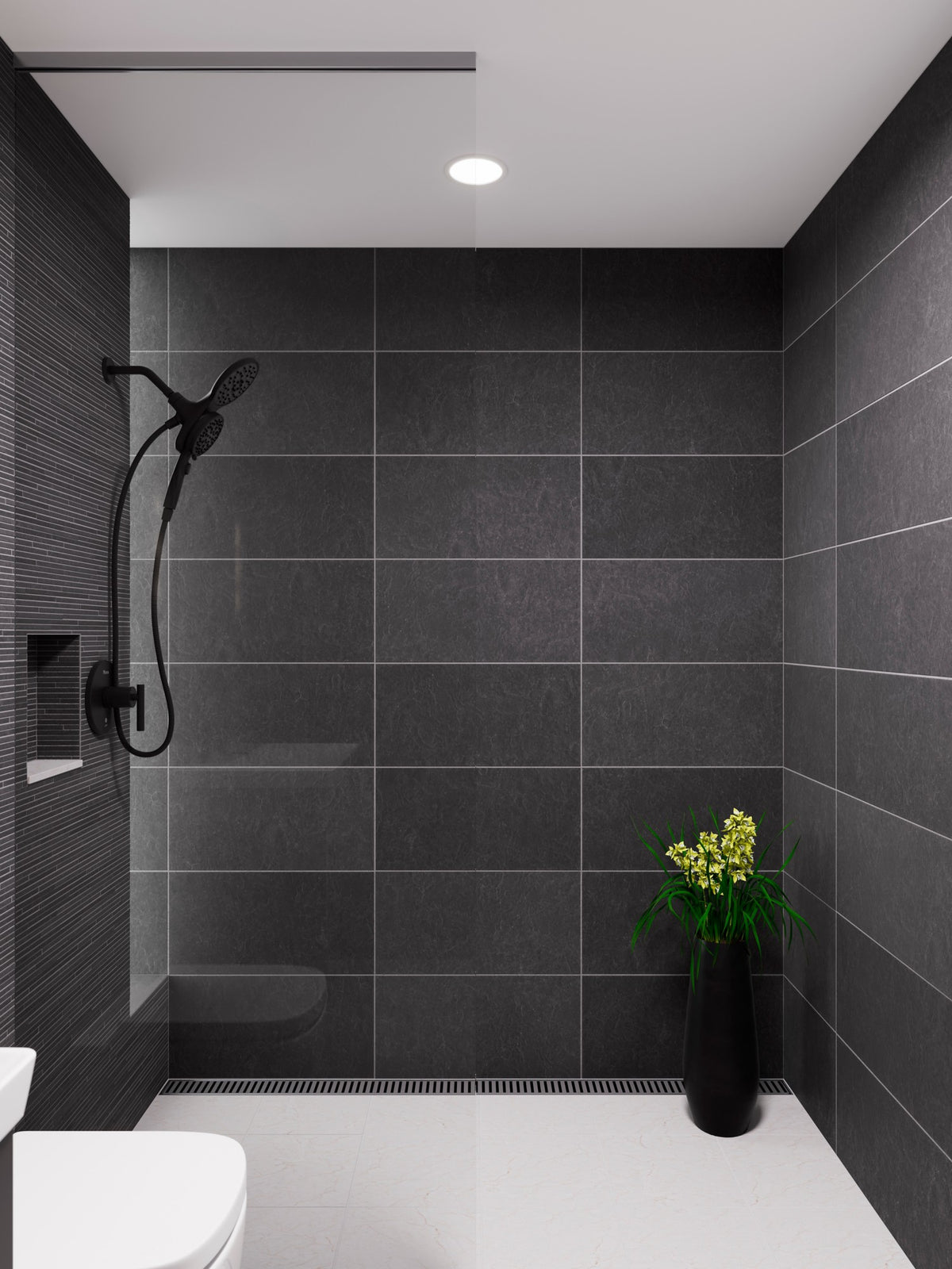 Pfister 020-HFM01SDB Spot Defense Matte Black - room scene 1