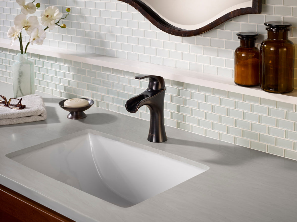 Pfister Jaida Single Control Bathroom Faucet in Tuscan Bronze - view 3