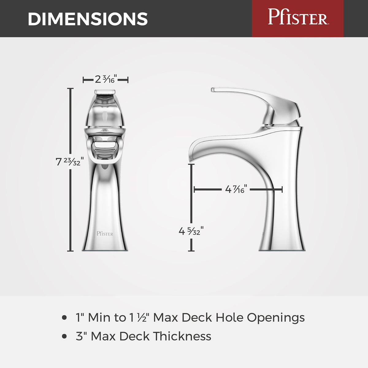 Pfister LF-042-JDCC Polished Chrome - detail 1