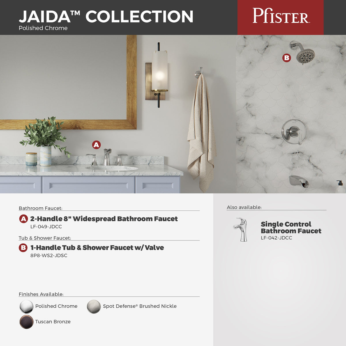 Pfister LF-042-JDCC Polished Chrome - detail 2