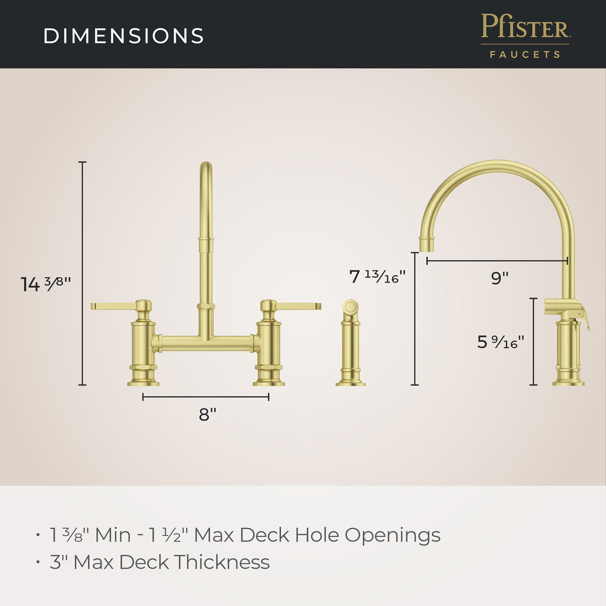 Pfister LG31-TDBG Brushed Gold - detail 5