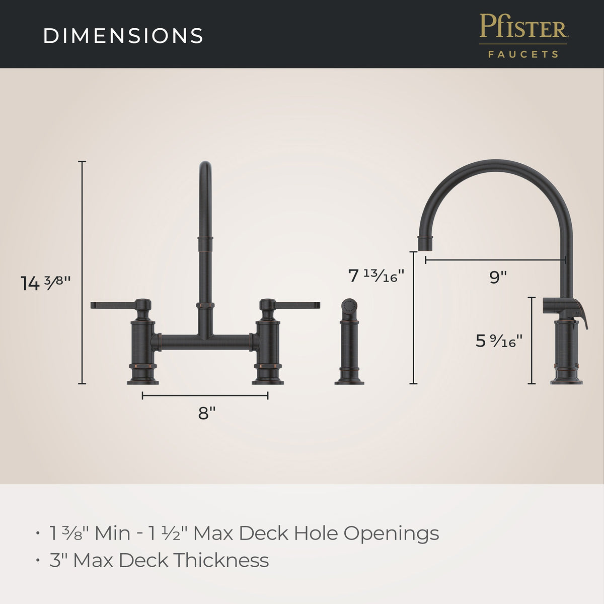 Pfister LG31-TDY Tuscan Bronze - detail 1
