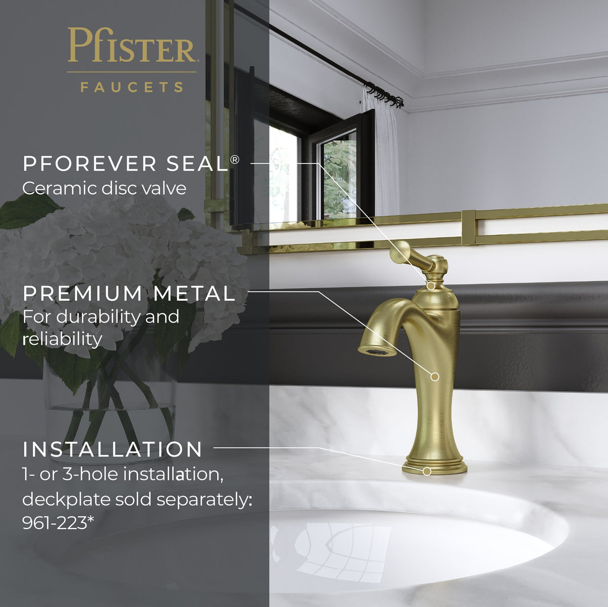 Pfister LG42-TB0BG Brushed Gold - detail 1
