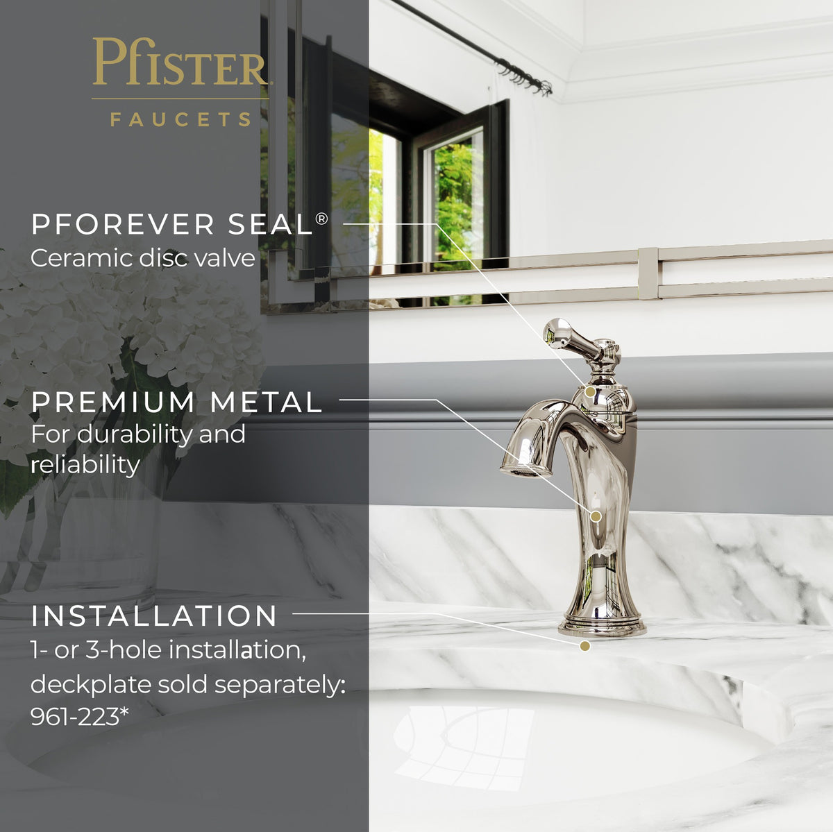 Pfister LG42-TB0D Polished Nickel - detail 3