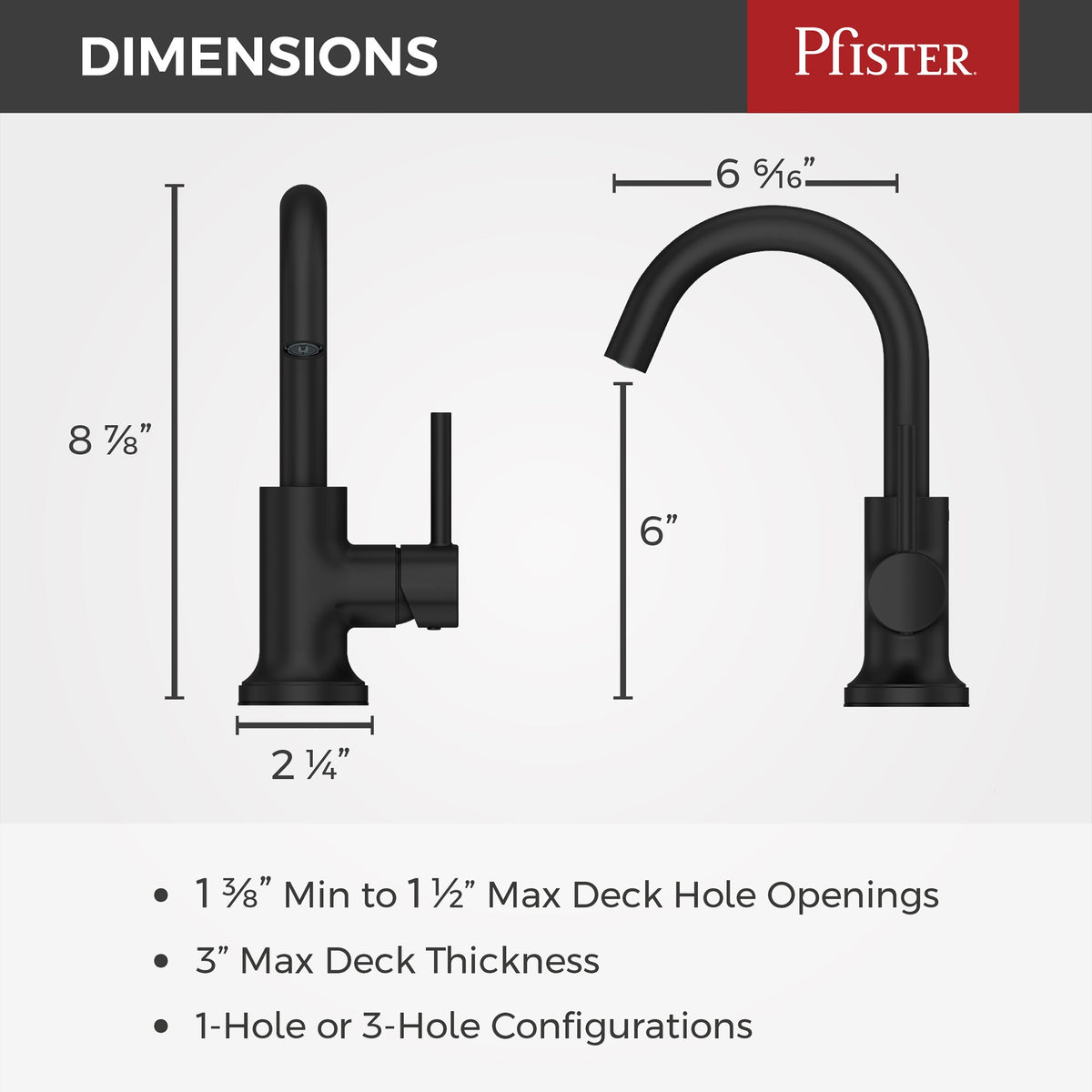 Pfister LG42-TNT2B Matte Black - detail 1