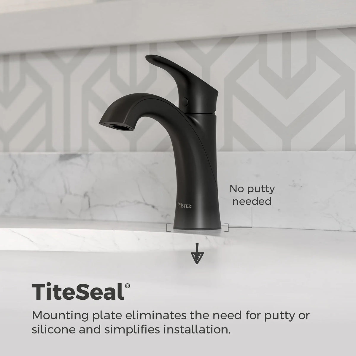 Pfister Weller Single Control Bathroom Faucet in Matte Black - view 12