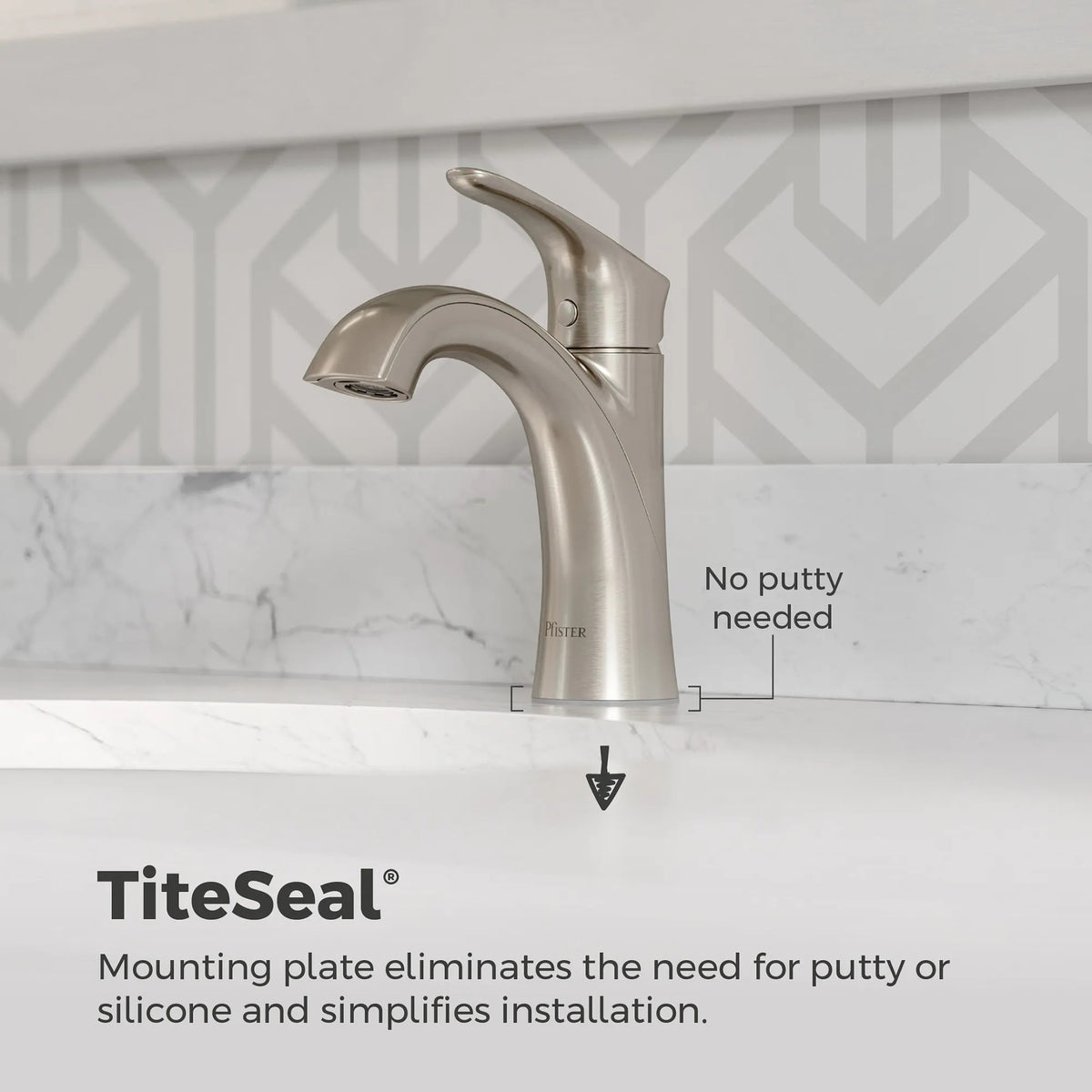 Pfister Weller Single Control Bathroom Faucet in Brushed Nickel - view 12