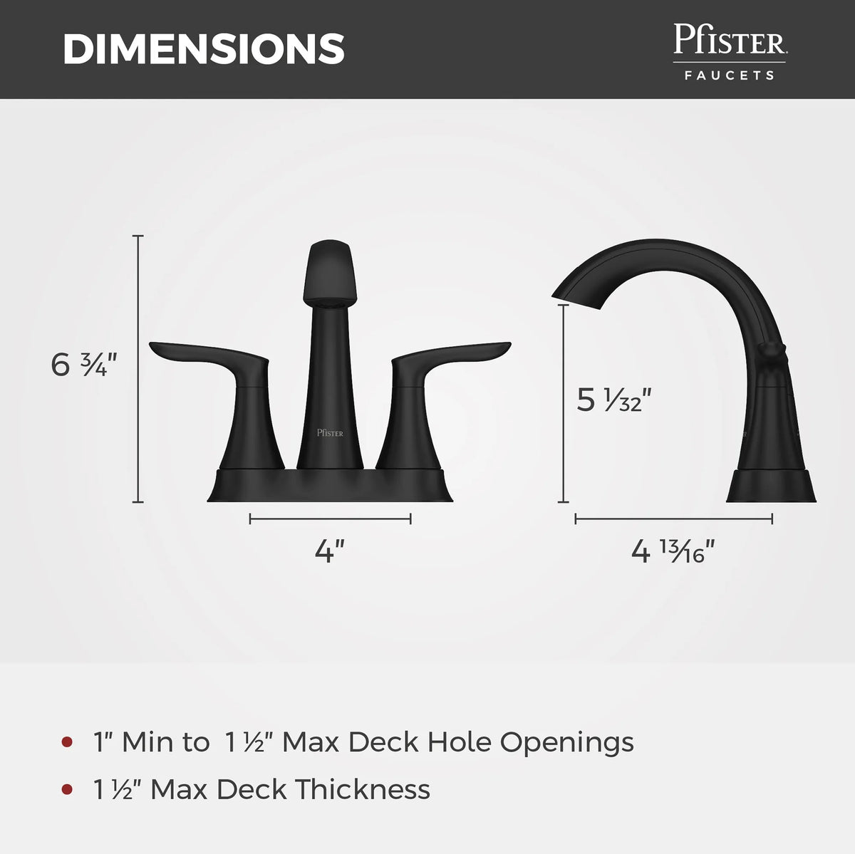 Pfister LG48-WRPB Matte Black - detail 1