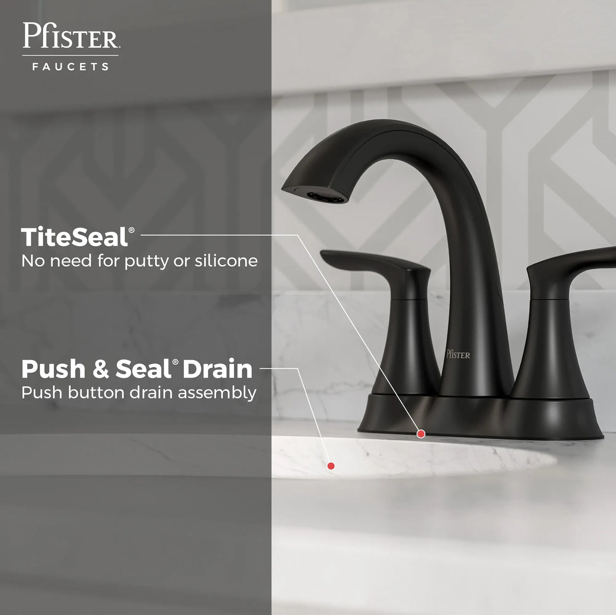 Pfister LG48-WRPB Matte Black - detail 2