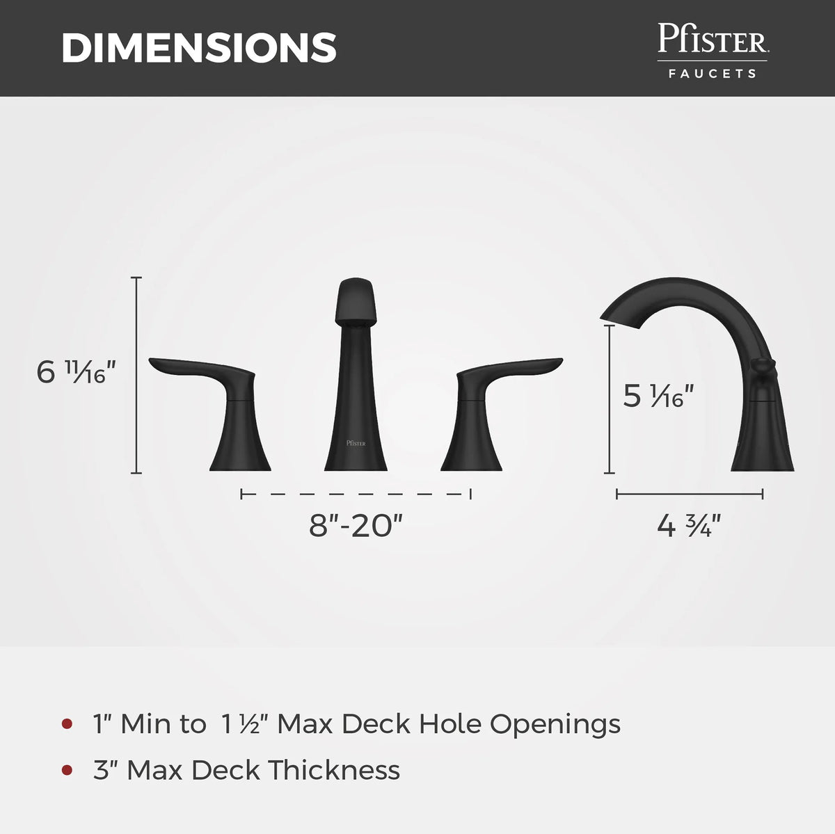 Pfister LG49-WR0B Matte Black - detail 1