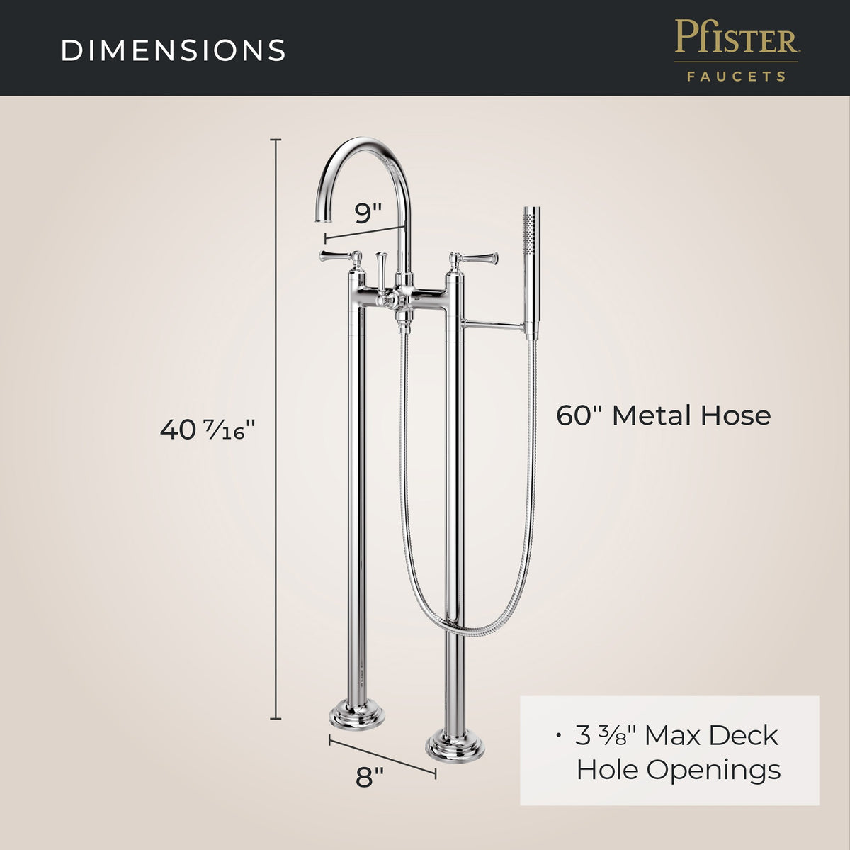 Pfister LG6-1TBC Polished Chrome - detail 1