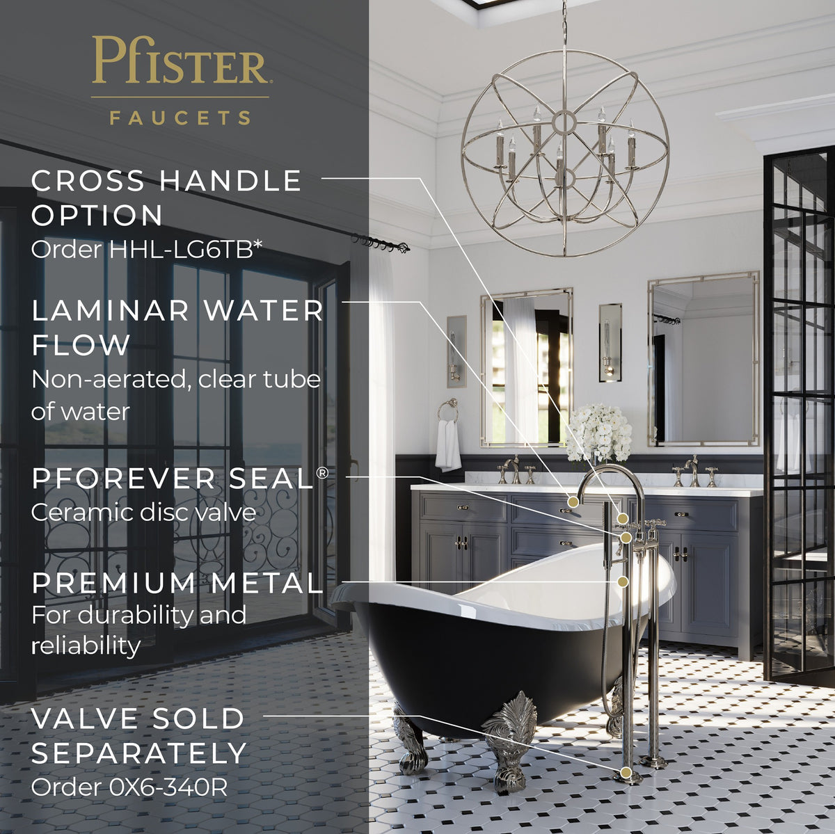 Pfister LG6-1TBD Polished Nickel - detail 6