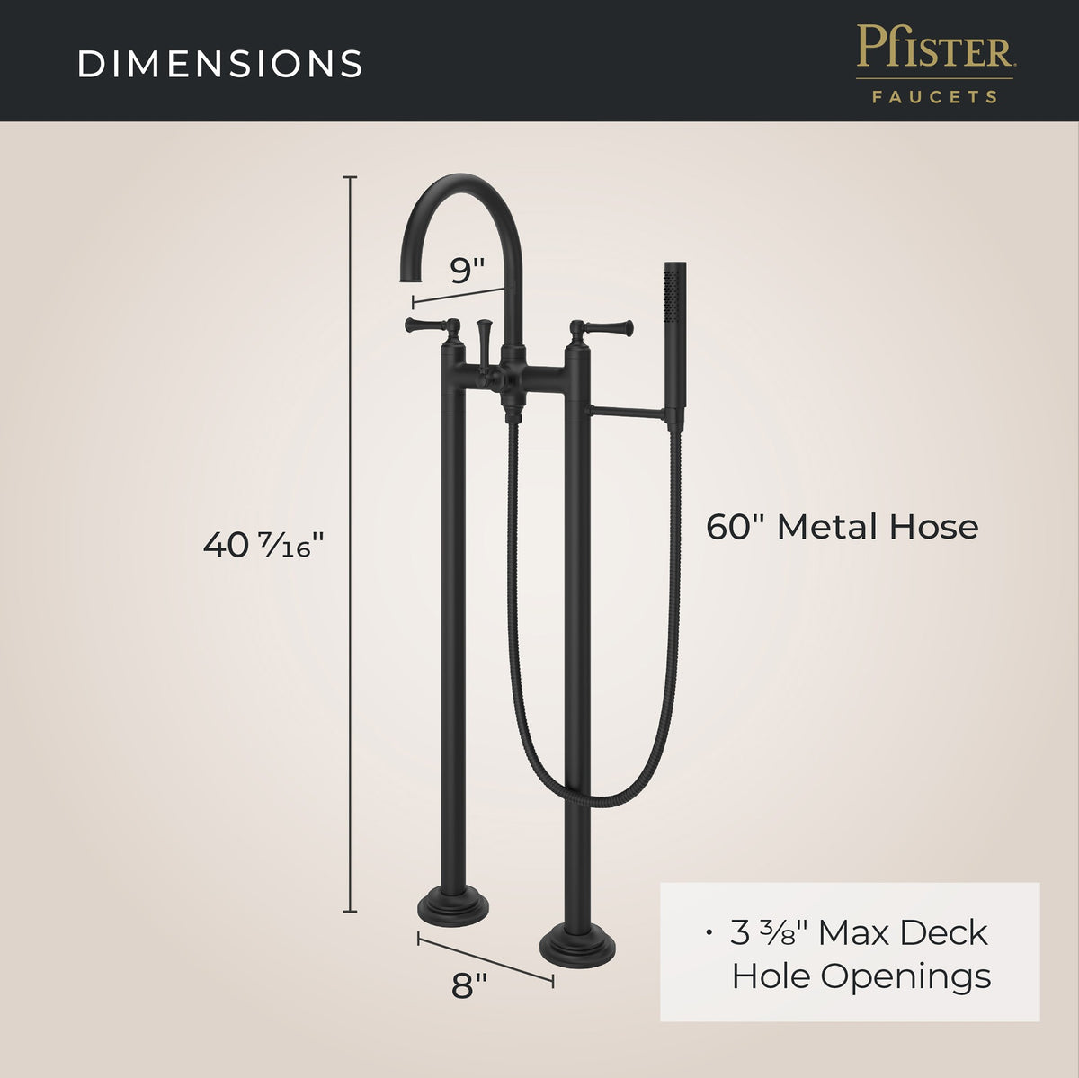 Pfister LG61-TBSDB Spot Defense Matte Black - detail 3