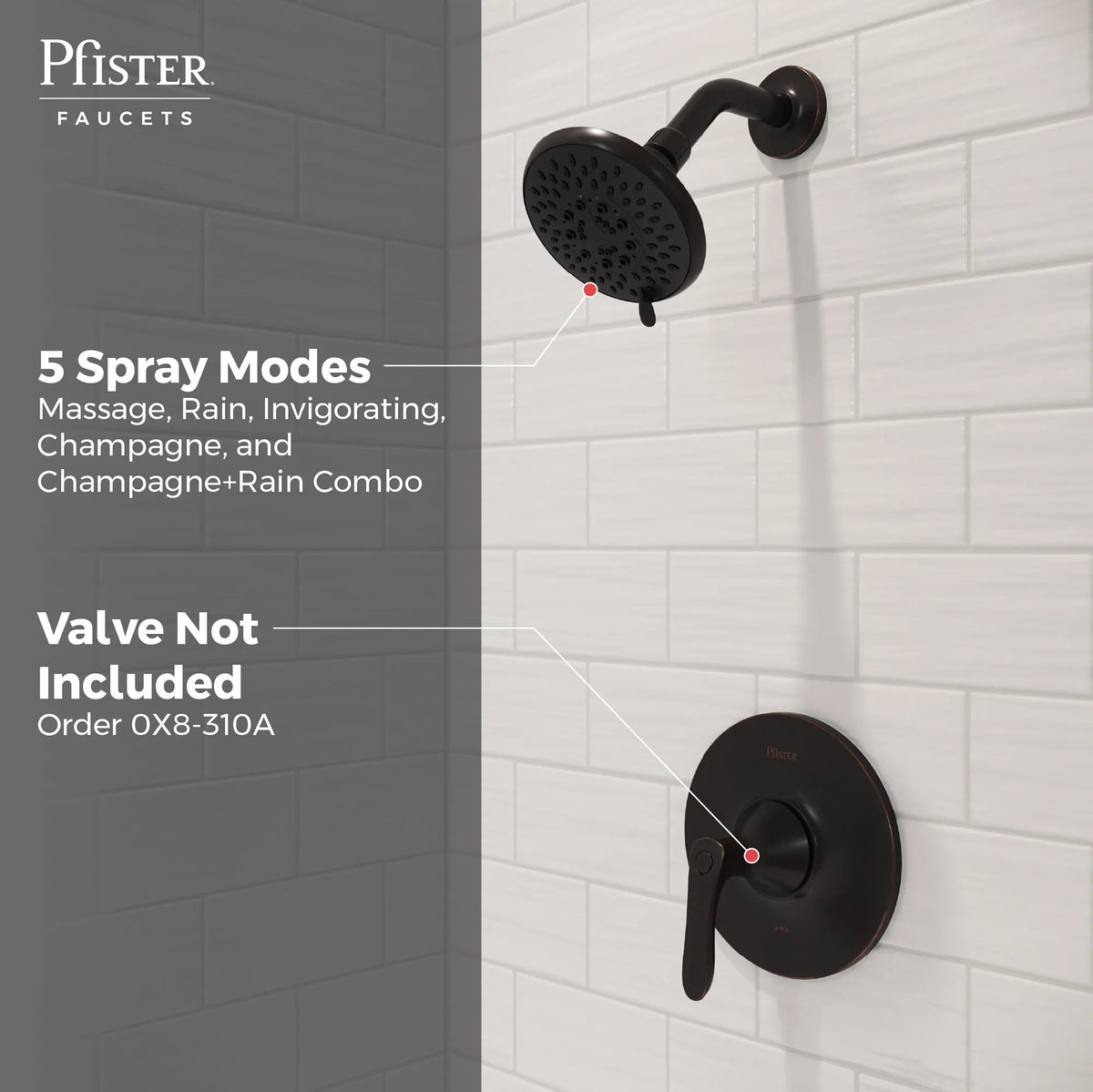 Pfister LG89-7WRB Matte Black - detail 2