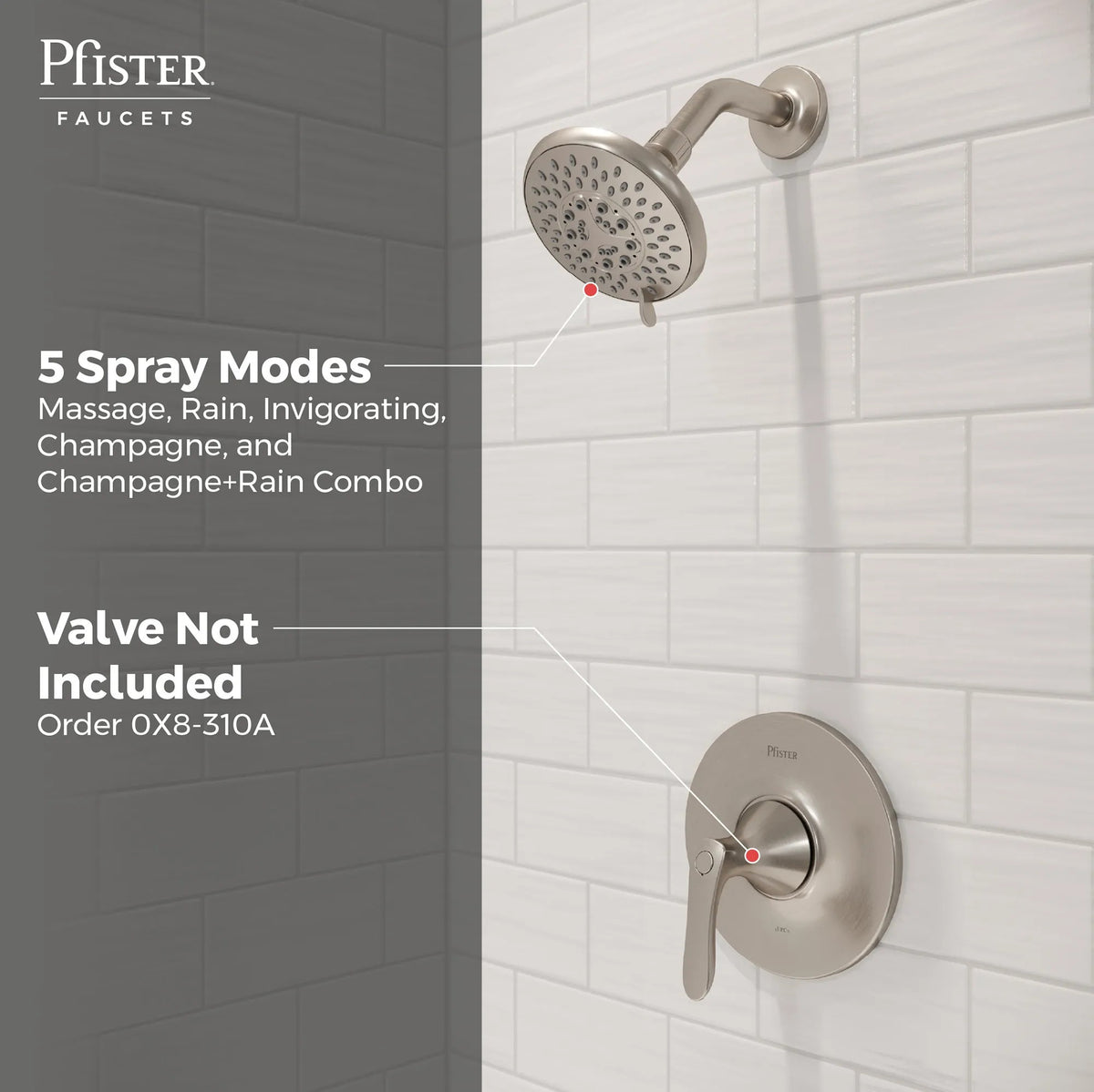 Pfister LG89-7WRK Brushed Nickel - detail 2