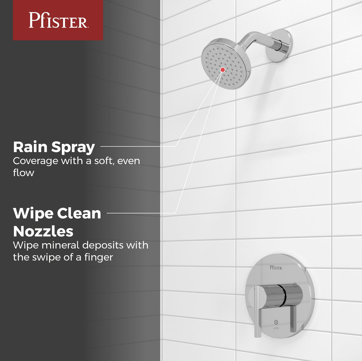 Pfister Brislin Raincan Showerhead (Job Pack) in Polished Chrome - view 2