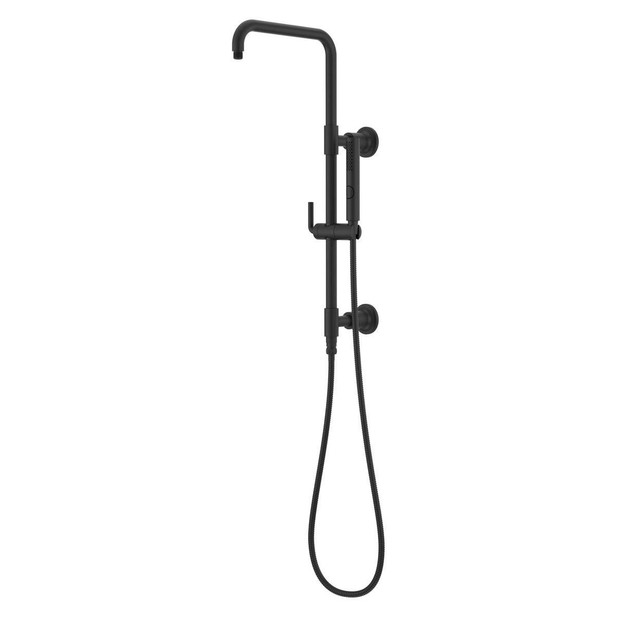 Pfister Modern Round Shower Column with Handshower in Matte Black