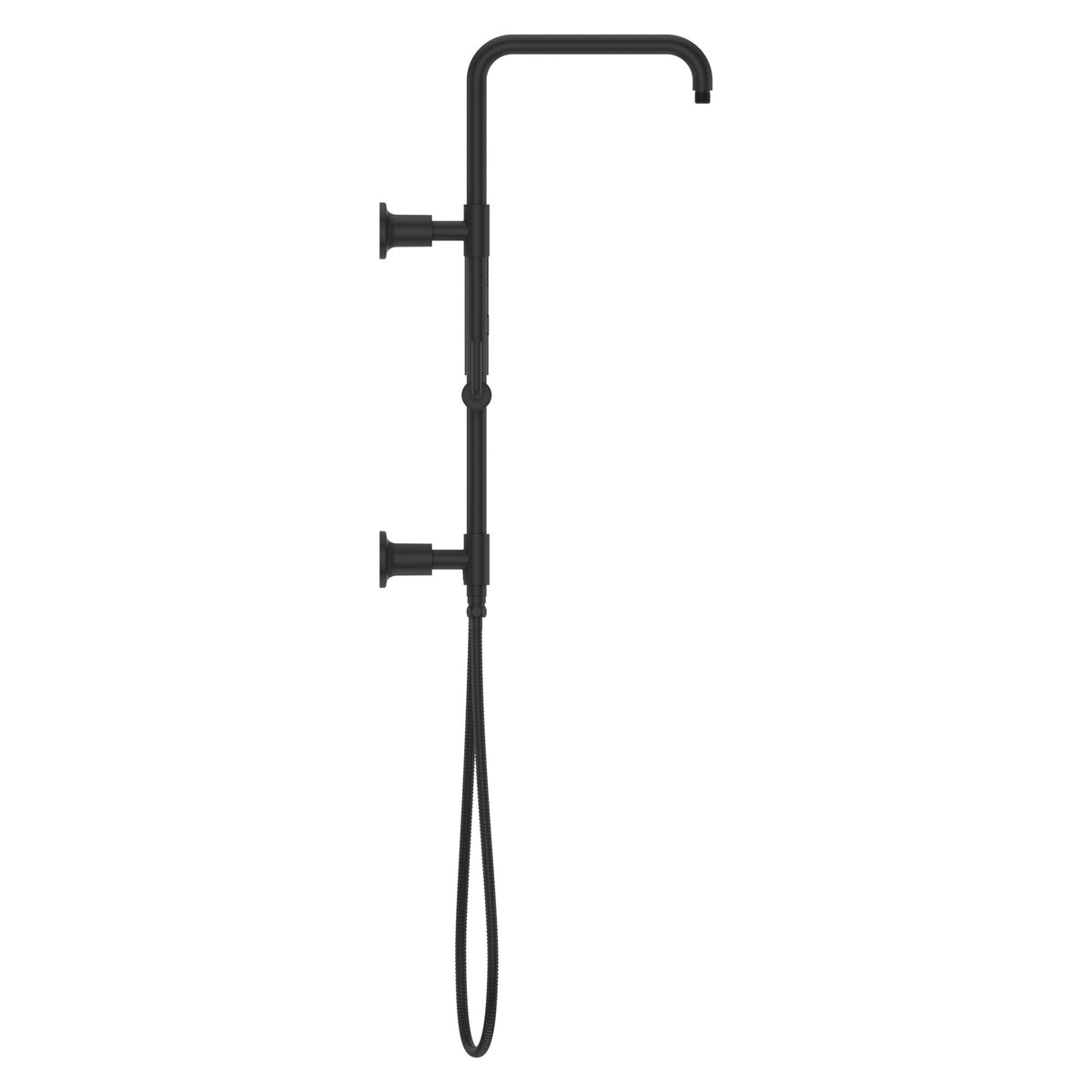 Pfister Modern Round Shower Column with Handshower in Matte Black - view 2
