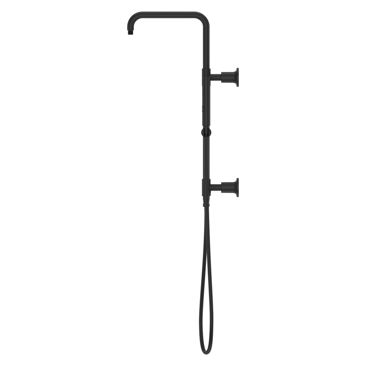 Pfister Modern Round Shower Column with Handshower in Matte Black - view 3