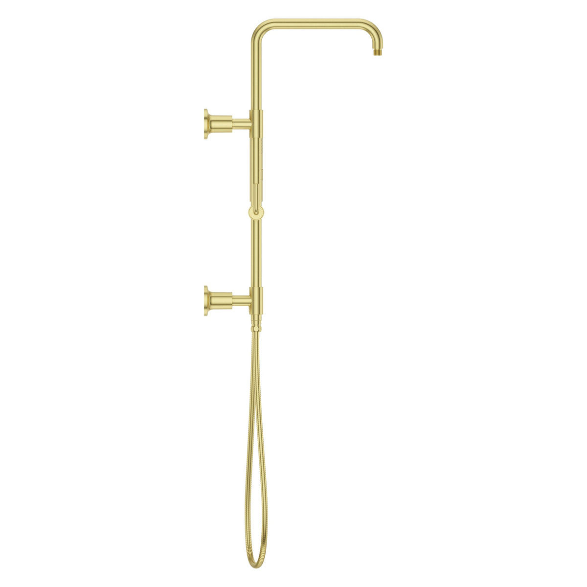 Pfister Modern Round Shower Column with Handshower in Brushed Gold - view 2