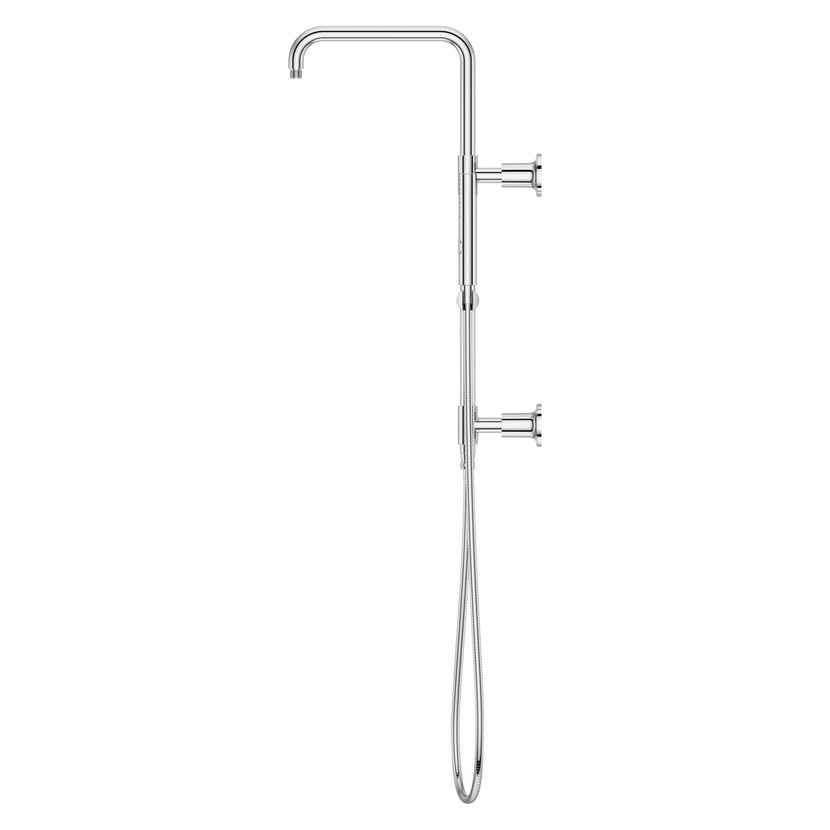 Pfister Modern Round Shower Column with Handshower in Polished Chrome - view 3