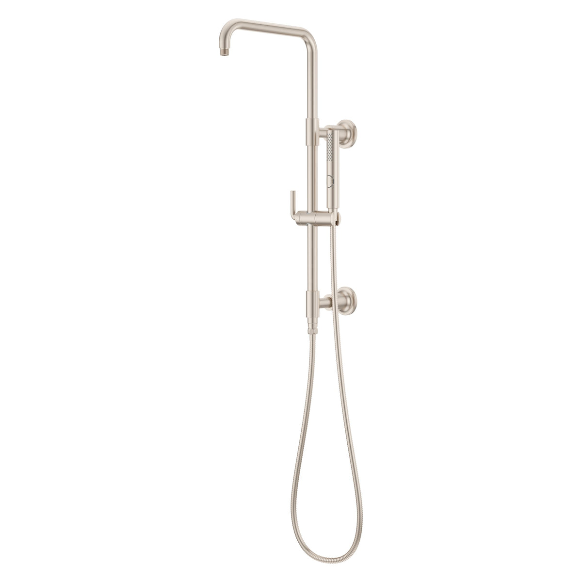Pfister Modern Round Shower Column with Handshower in Brushed Nickel