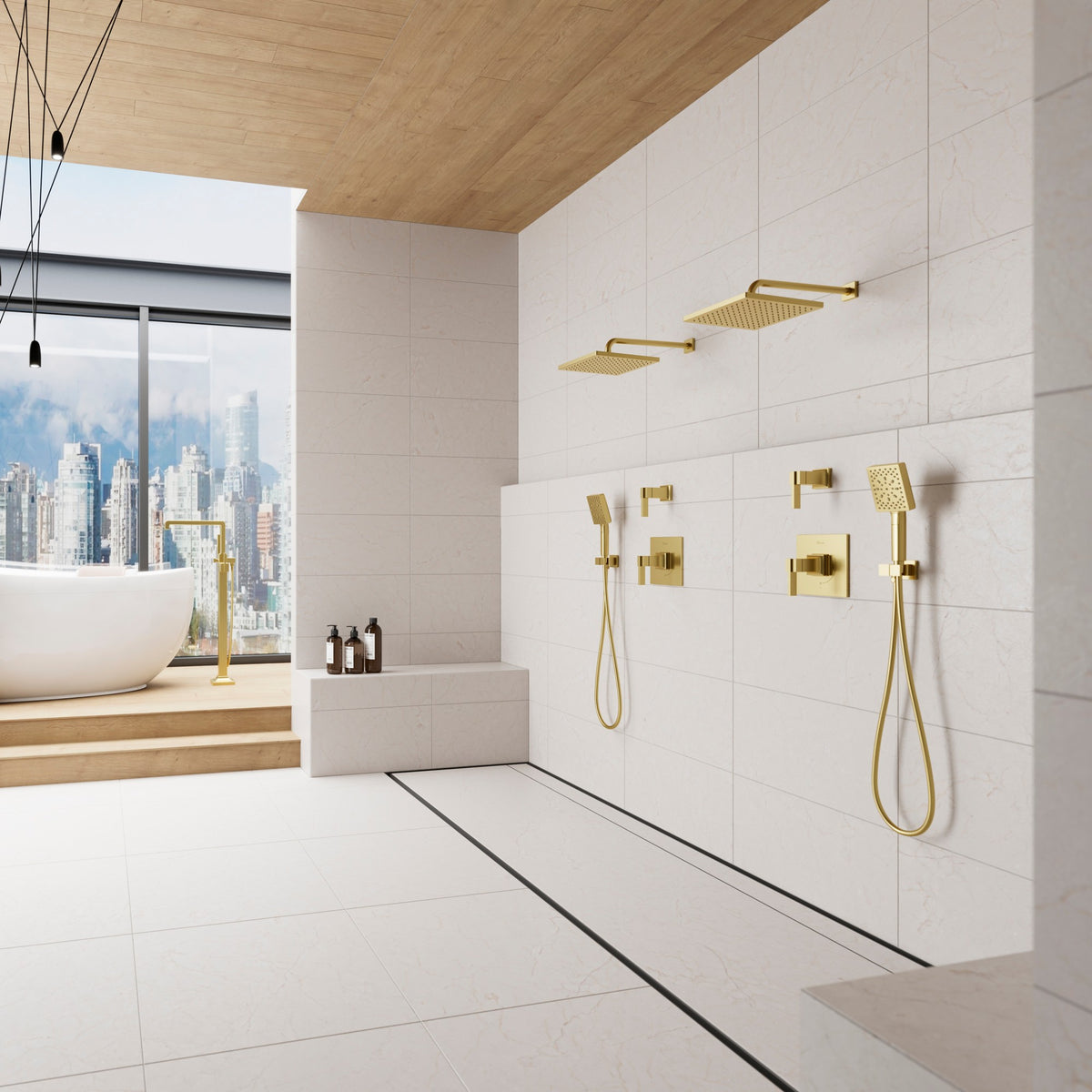 Pfister HSC-04SHWBG Brushed Gold - room scene 1