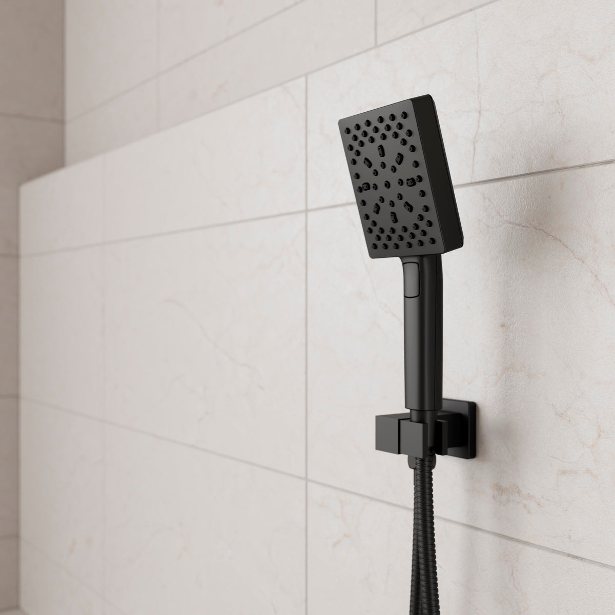 Pfister Modern Square Multi-Function Hand Shower in Spot Defense Matte Black - view 5