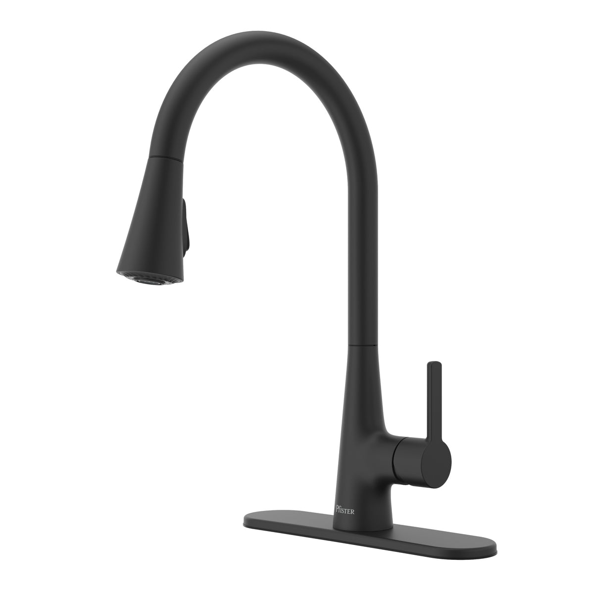 Pfister Pfirst Modern 1-Handle Pull-Down Kitchen Faucet in Spot Defense Matte Black - view 2