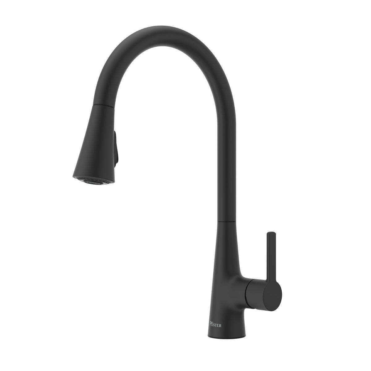 Pfister Pfirst Modern 1-Handle Pull-Down Kitchen Faucet in Spot Defense Matte Black