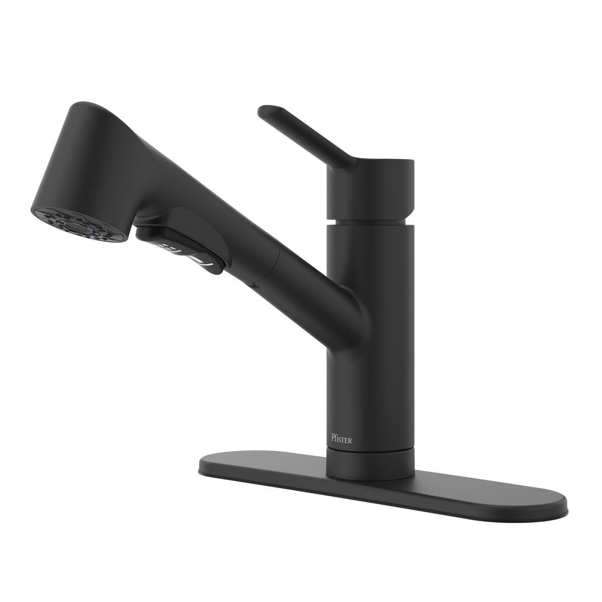 Pfister Pfirst Modern 1-Handle Pull-Out Kitchen Faucet in Spot Defense Matte Black - view 2