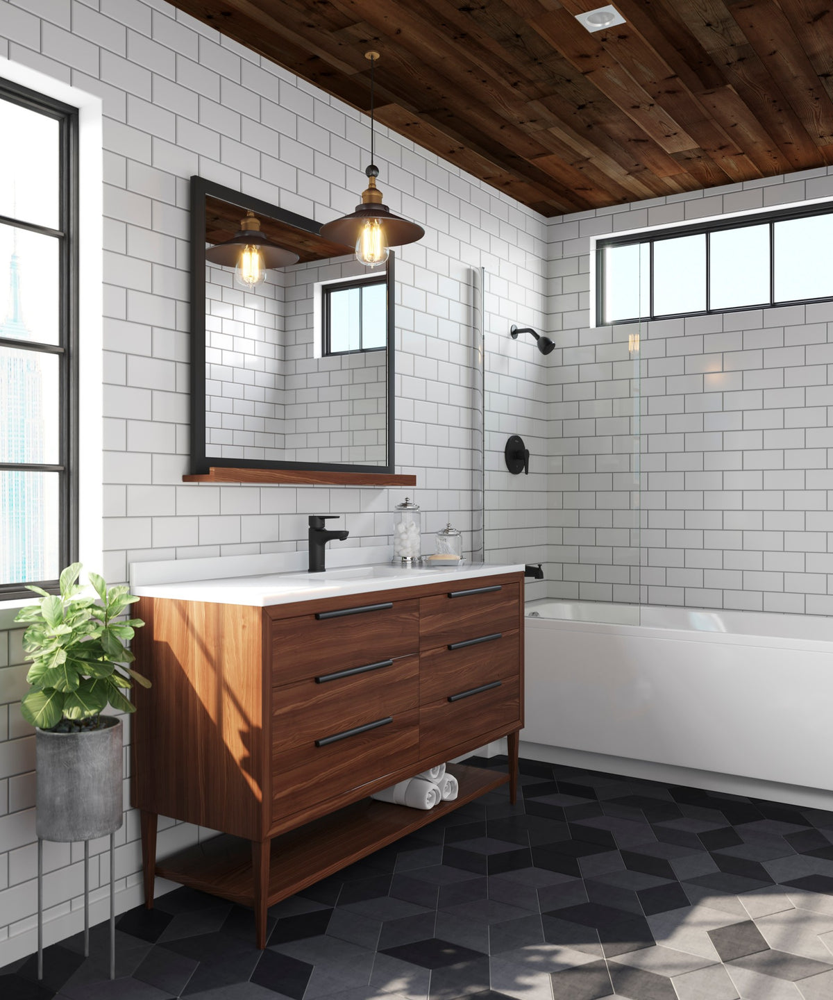 Pfister LG142-060B Matte Black - room scene 3