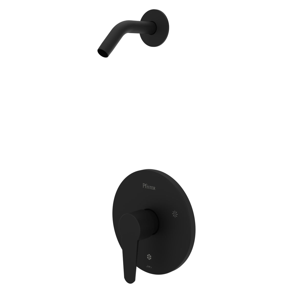 Pfister Pfirst Modern 1-Handle Shower Only Trim Kit in Matte Black