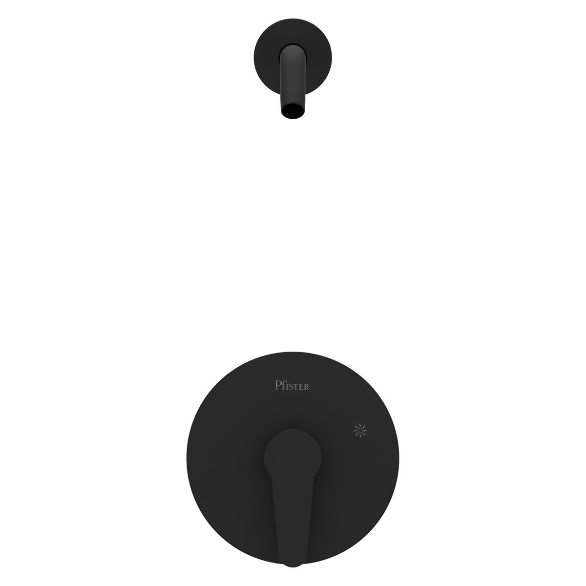 Pfister Pfirst Modern 1-Handle Shower Only Trim Kit in Matte Black - view 4
