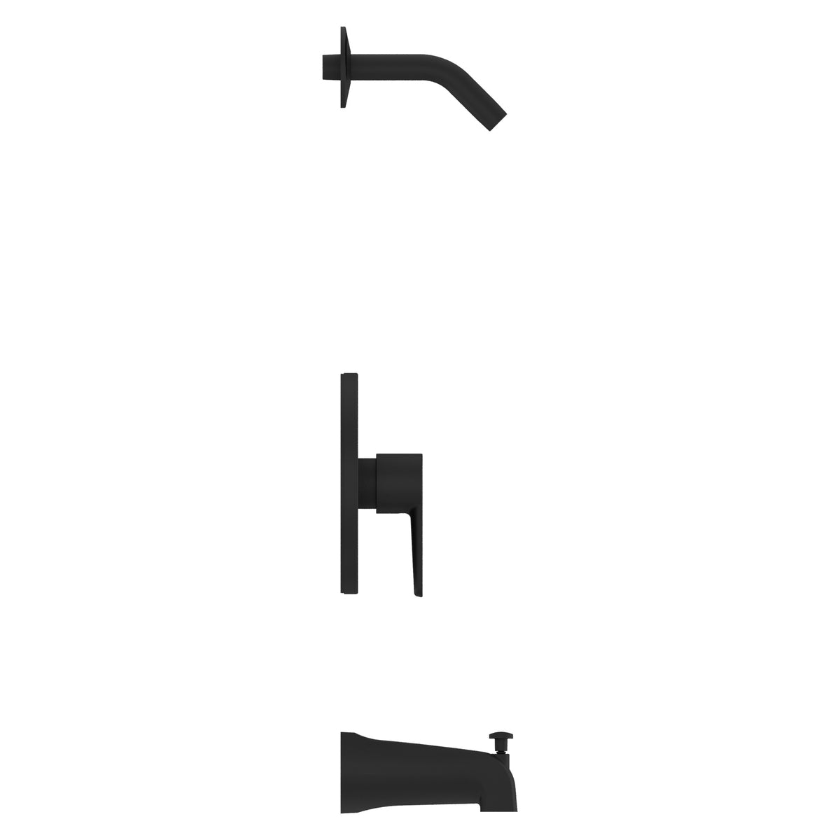 Pfister Pfirst Modern 1-Handle Tub & Shower Trim Kit in Matte Black - view 2