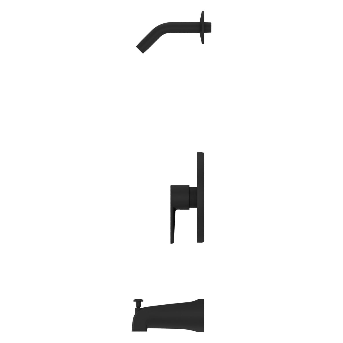 Pfister Pfirst Modern 1-Handle Tub & Shower Trim Kit in Matte Black - view 3