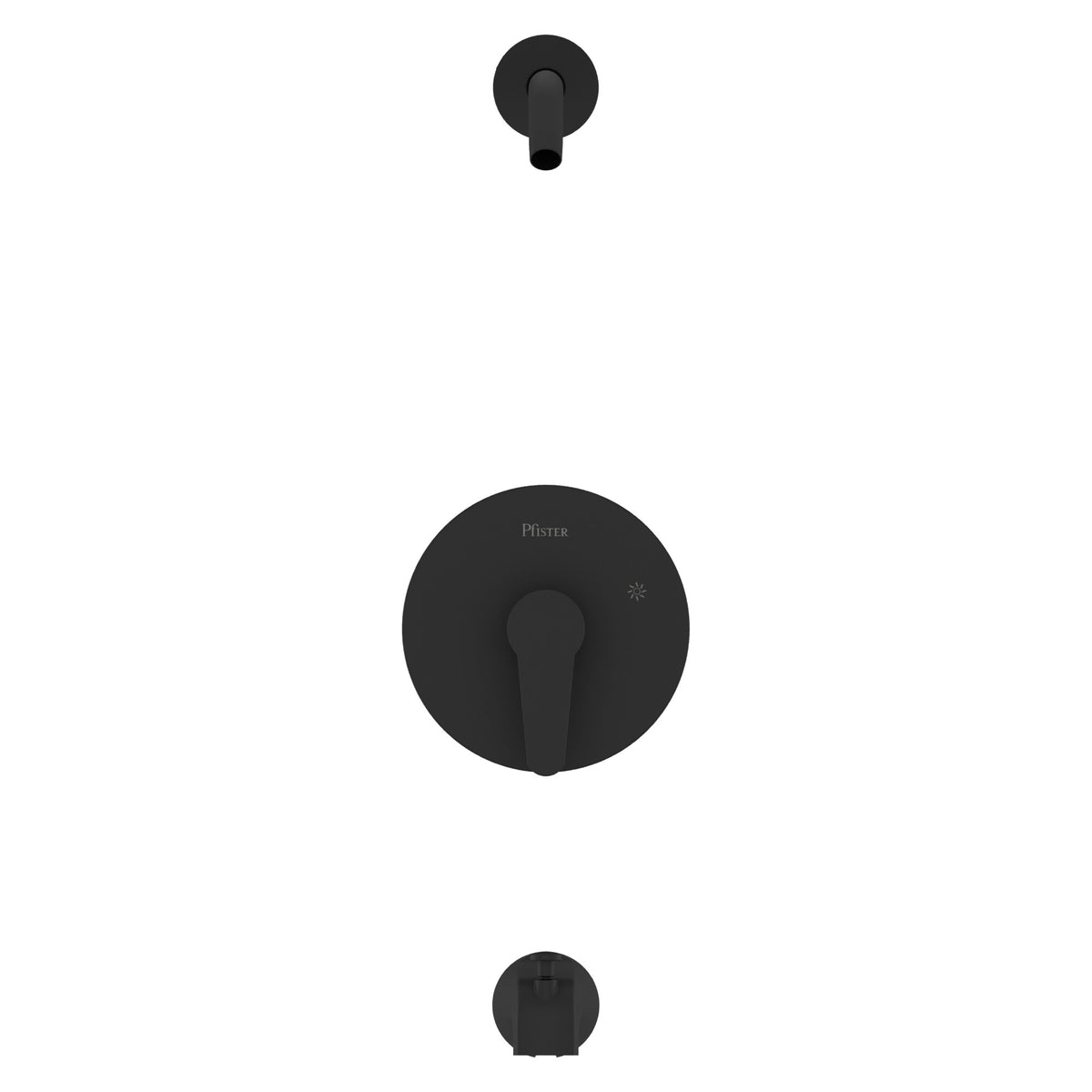 Pfister Pfirst Modern 1-Handle Tub & Shower Trim Kit in Matte Black - view 4
