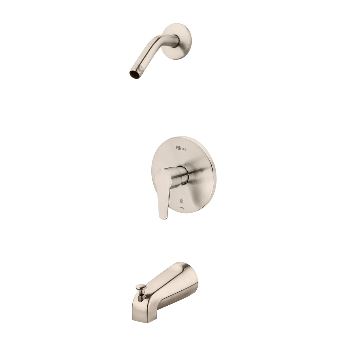 Pfister Pfirst Modern 1-Handle Tub & Shower Trim Kit in Brushed Nickel