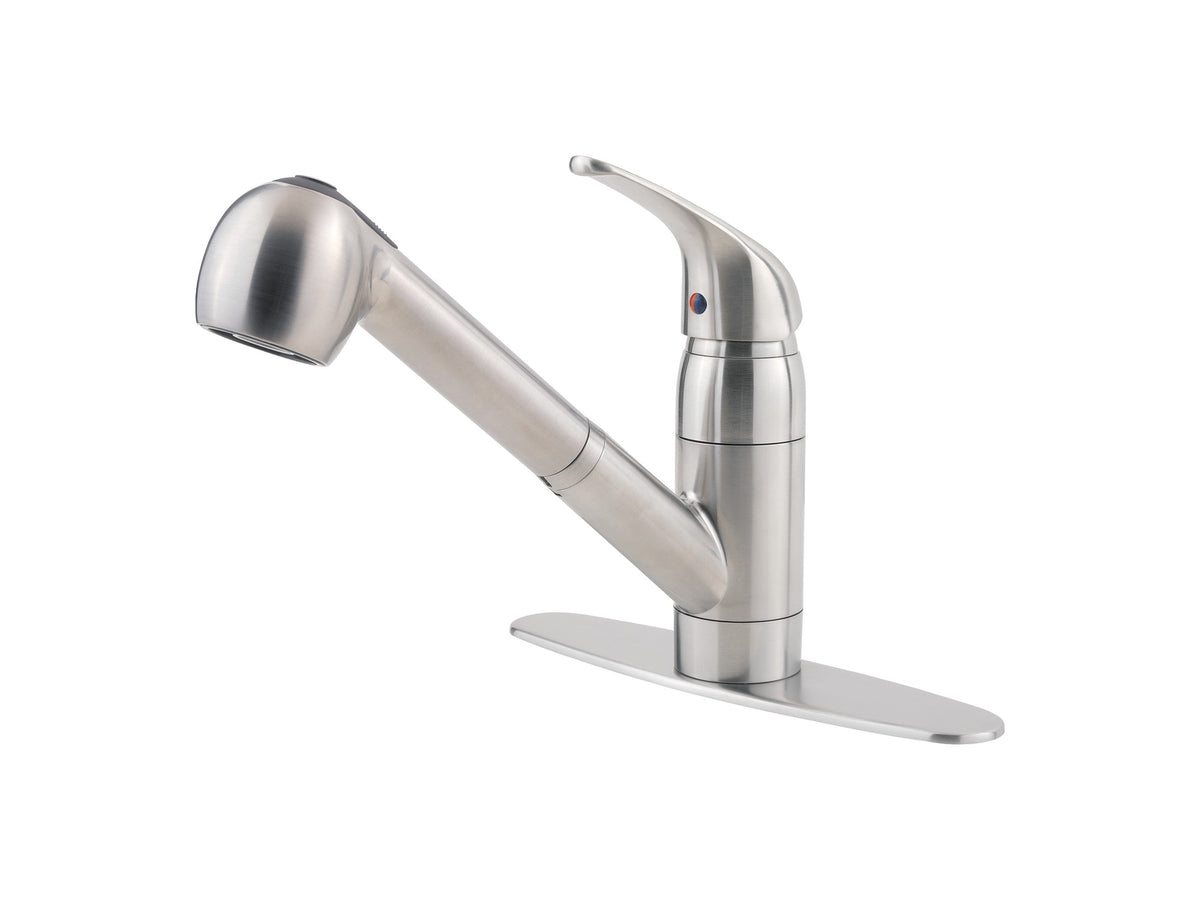 Pfister Pfirst Series 1-Handle Pull-Out Kitchen Faucet in Stainless Steel - view 2