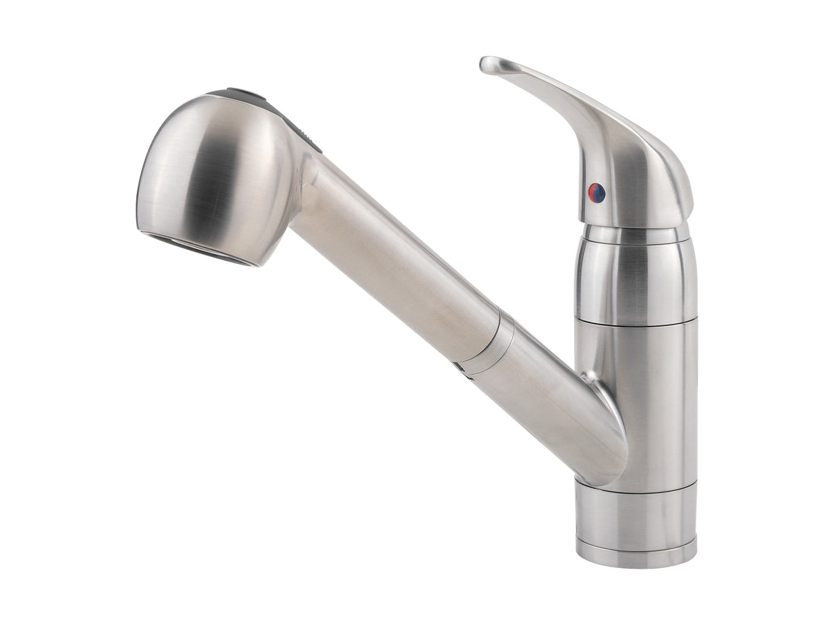 Pfister Pfirst Series 1-Handle Pull-Out Kitchen Faucet in Stainless Steel