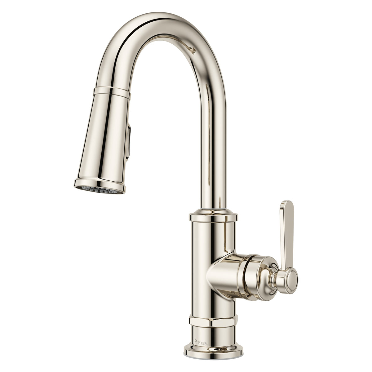 Pfister Port Haven 1-Handle Pull-Down Bar & Prep Faucet in Polished Nickel