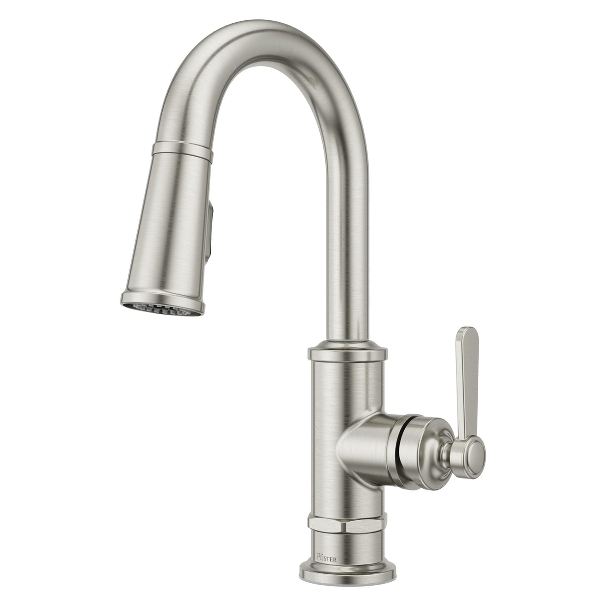 Pfister Port Haven 1-Handle Pull-Down Bar & Prep Faucet in Stainless Steel