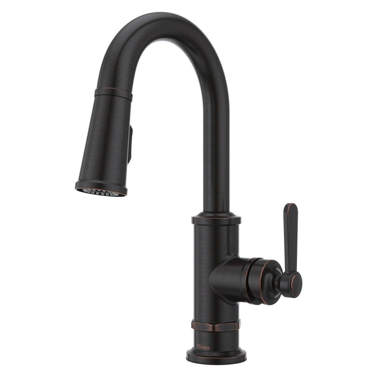 Pfister Port Haven 1-Handle Pull-Down Bar & Prep Faucet in Tuscan Bronze
