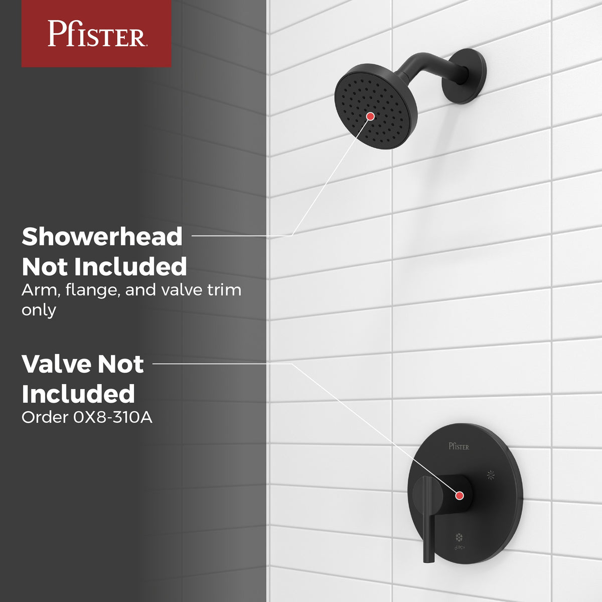 Pfister R89-7BIB Matte Black - detail 1